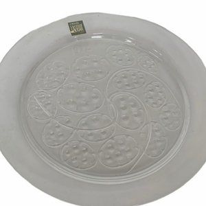 Lalique Crystal Glass Plate Silver Pennies 1974